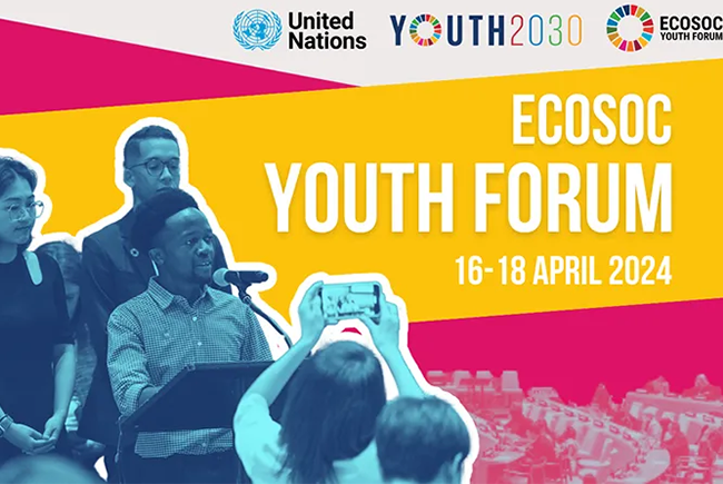 力宇受邀参加联合国经济及社会理事会（ECOSOC）青年论坛边会